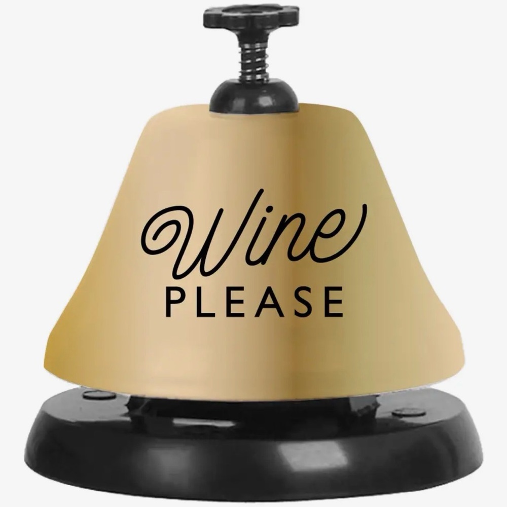 Gold Wine Please Desk Bell